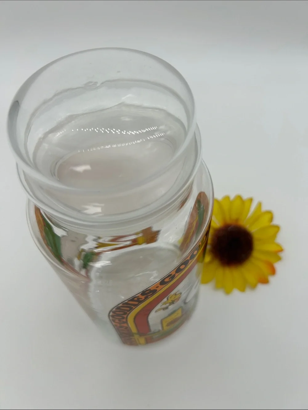 Snoopy Vintage Goodies Glass Jar Peanuts Snoopy & Woodstock design, a Must Have!